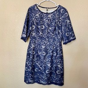 Beautiful blue lace Eliza J Dress size 8